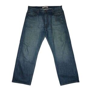 Levi's 569 Loose Straight Medium Blue Denim Blue Jeans 40 x 32 Hip Hop Y2K